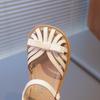 Girls Princess Sandals Summer Non-slip Toddler Beach Barefoot Shoes with Cute Bow Elegant Retro Girls School Party Shoes