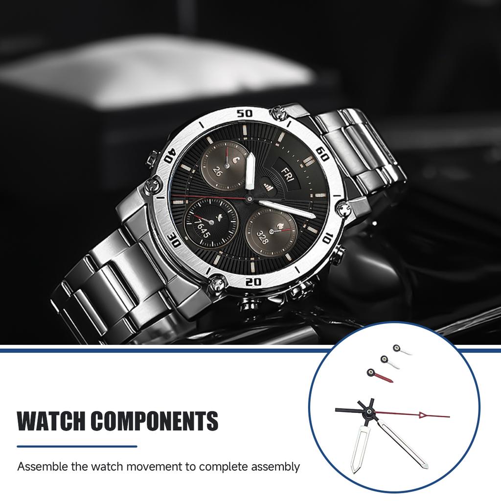 VK63 dial multifunctional watch hands panda green luminous S logo sports quartz watch hands dial and hands for Seiko mod