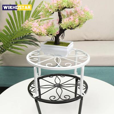 Metall-Topfpflanzenständer mit Untertasse für Innen- und Außenpflanzen 9 Zoll Blumentopf-Pflanzgefäßhalter Blumentopfständer