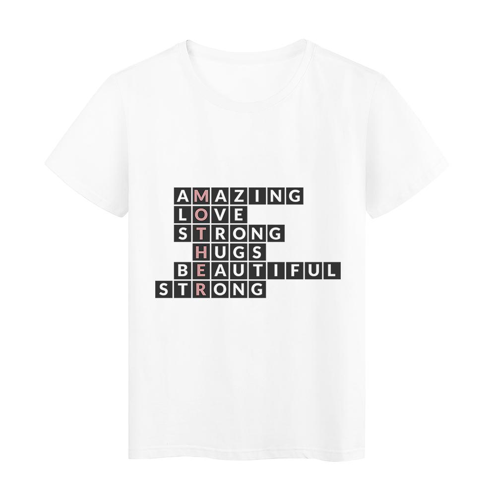Ropa Odzież estetyczna Grunge Tshirt Kobiety Moda Matka S Dzień z nadrukiem O Neck T Shirt Harajuku