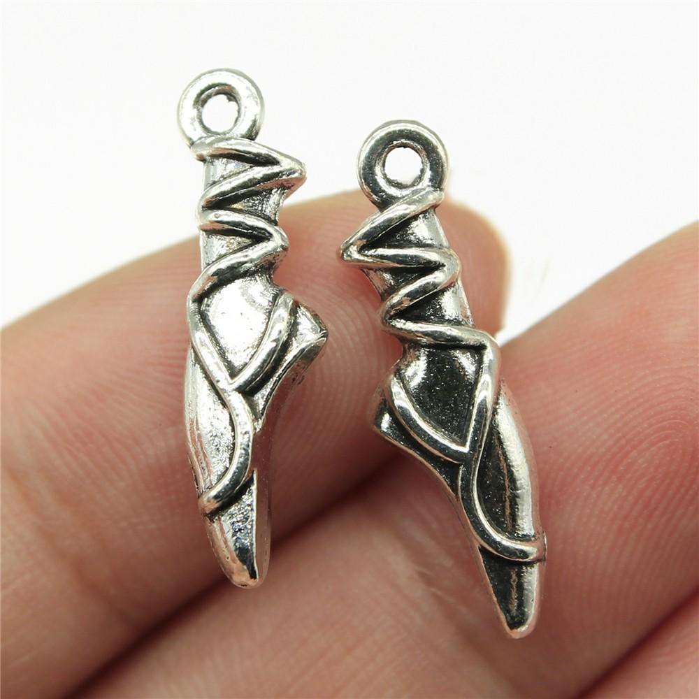 20pcs Charms Dance Antique Silver Color Dance Skirt Charms Jewelry Findings DIY Ballet Dance Charms Wholesale