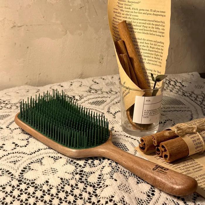 Hairbrush Wood Smoothing Detangle Dry Comb