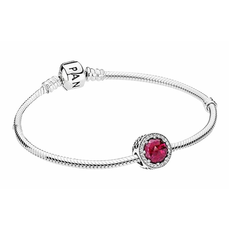 Pandora Heart of the Ocean Red Finished 925 Silver Bracelet Women s Style HZYT0095
