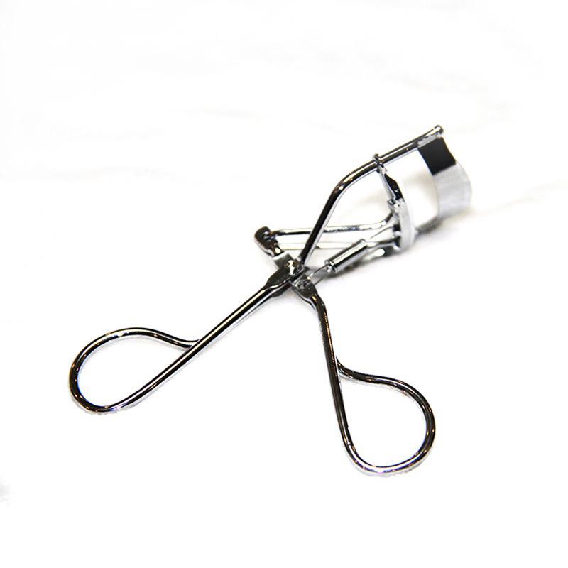 Mini Silver Stainless Steel Eyelash Curler - Portable Makeup Tool