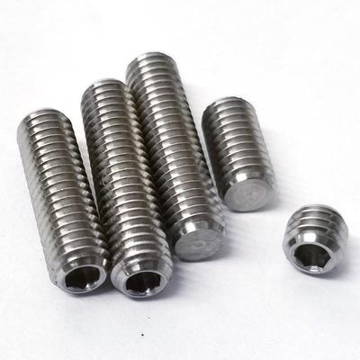 Hochfeste M6-Stellschrauben aus Titanlegierung - Madenschrauben, 4M5TC, Kopflose, Flaches Ende
