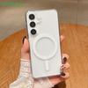 For Magsafe Magnetic Charge Phone Case for Samsung Galaxy S26 S25 S24 S23 Ultra S22 Plus S21 FE A35 A55 Clear Acrylic Slim Cover