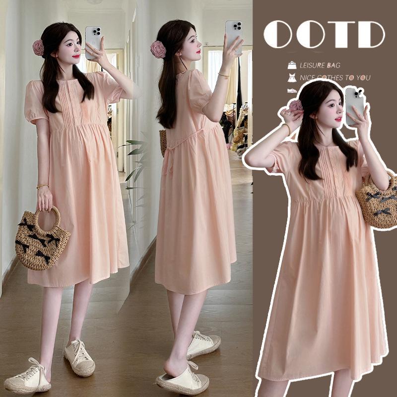 2026 Summer Korean-Style Maternity & Nursing Dress M