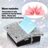 1pc Glittery Clear Desk Sticky Notes Organizer, Stationery and Handwritten Accounts Storage Container, Desktop Tidy Up Box, Office Essentials