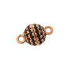 ZHUKOU 6MM Brass Inlaid Zircon Round Magnet Connection Buckle Bead Water Diamond Pendant Jewelry Making Buckle Accessories:VK265