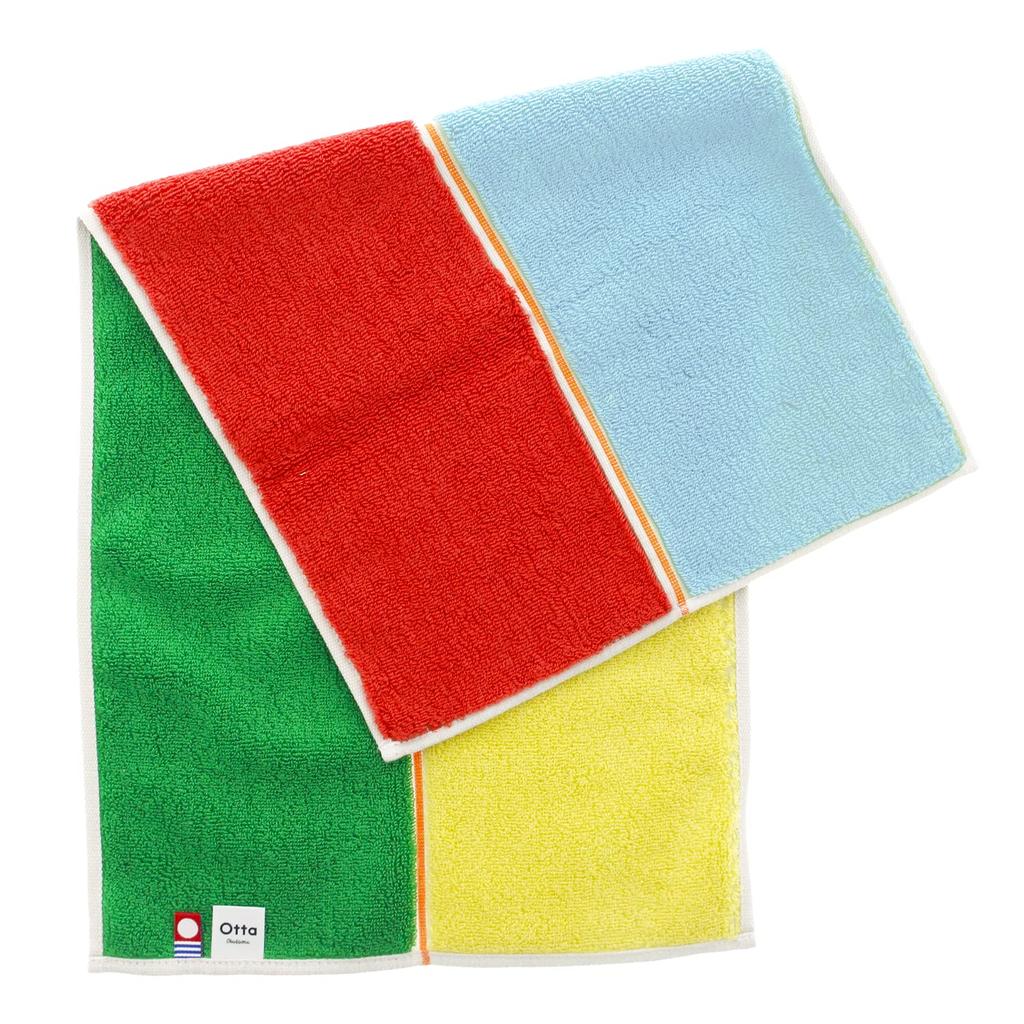 Tanaka Sangyo Imabari Towel Handkerchief Towel Otta Compact Made in 25 x 50 Towel, Japan, Red, Approx. cm, CT21-01