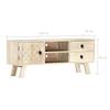 TV Stand 110 x 30 x 44 cm Solid Mango Wood