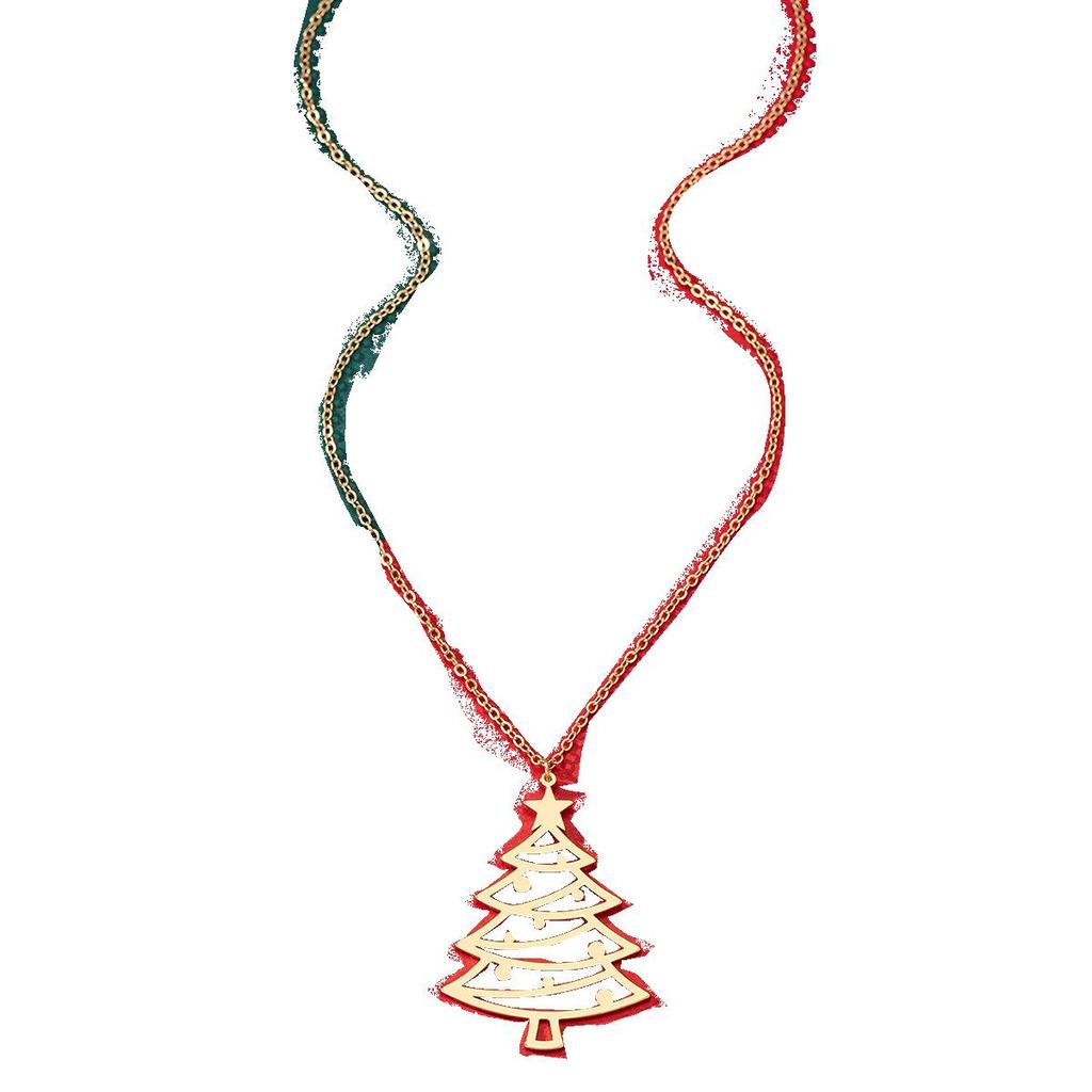 Creative Christmas Tree Pendant Necklace - Stylish European & American Design