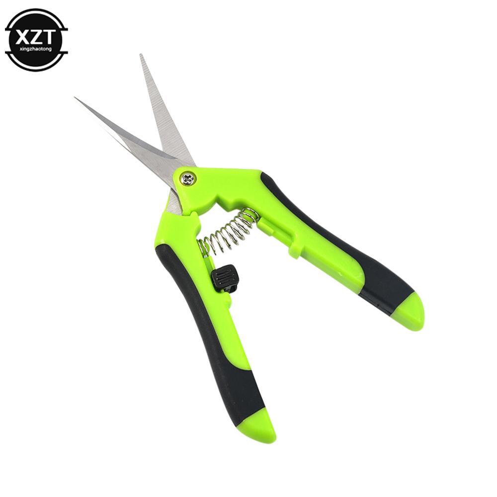 

Садовые секаторы из нержавеющей стали для обрезки растений, фруктов, винограда, садоводческие ножницы, триммер для листьев, прямые, с изогнутым лезвием, инструменты для резки