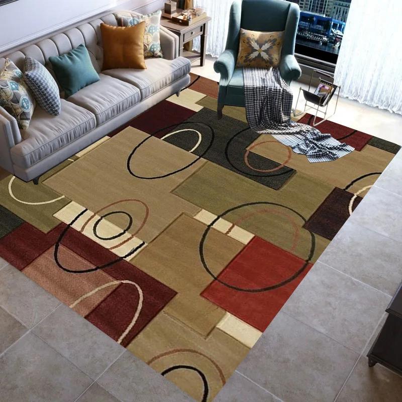 Stylish Geometric lines Washable Modern 3D Printing Carpet Mat for Living Room Bedroom Toilets Home Decoration Rugs
