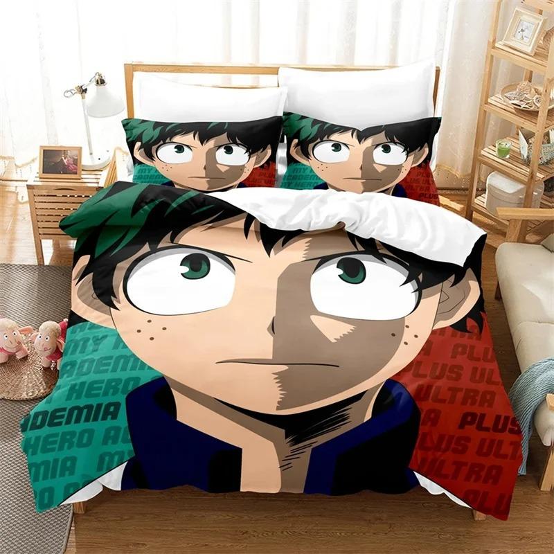 My Hero Academia Bedding Set Single Twin Full Queen King Size Todoroki Bed Set Aldult Kid Bedroom Duvetcover Sets 3D Print