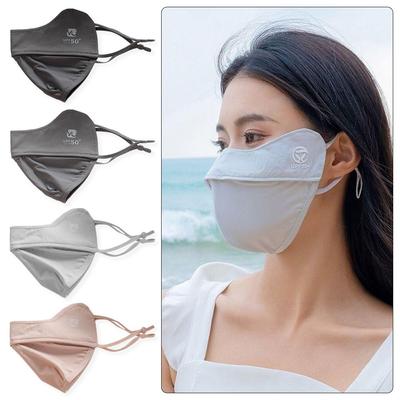 1 Stück Neue Langlebige Eis-Seiden-Gesichtsmaske Sonnenschutz Anti-UV-Gesichtsschutz Einfarbige Fahr-Sommer-Sonnencreme-Maske