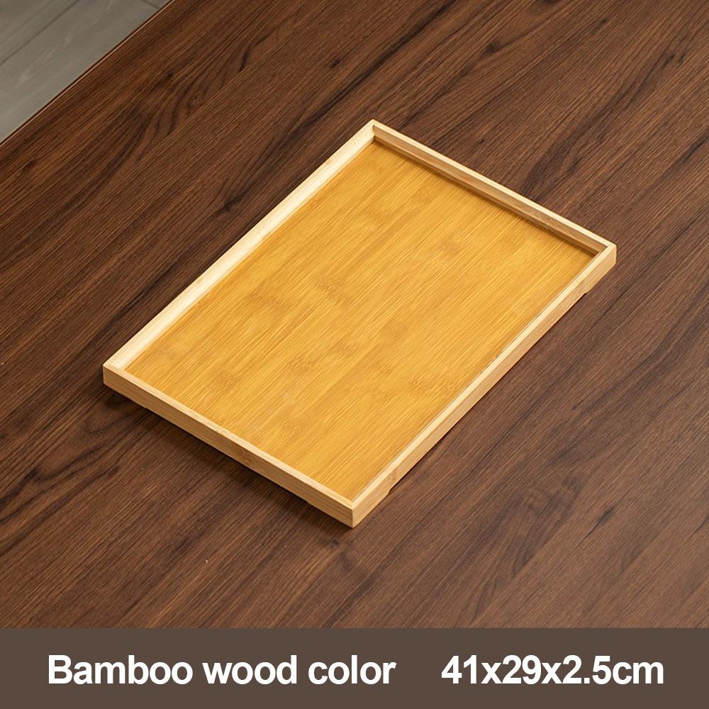 Retro Style Food Storage Trays Natural Bamboo Dessert Pallet Decorate Tray Wooden Tray  Bathroom