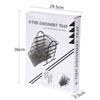 Four Layer Metal Mesh Office File Rack Desktop Organizer