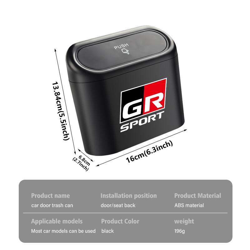 Hanging Car Trash Can Garbage Dust Case Storage with Lid Bin For S6 GR Yaris Corolla Prius Aqua Vios Mirai Hilux Auris CHR JH6