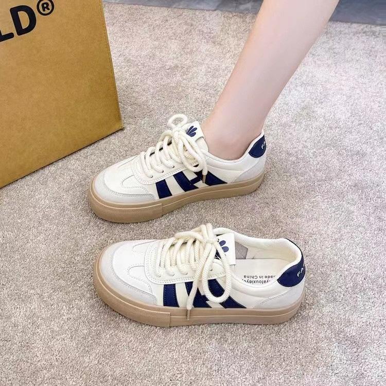 ulzzang shoes 22 board shoes ins thick sole shell head student board shoes good looks
