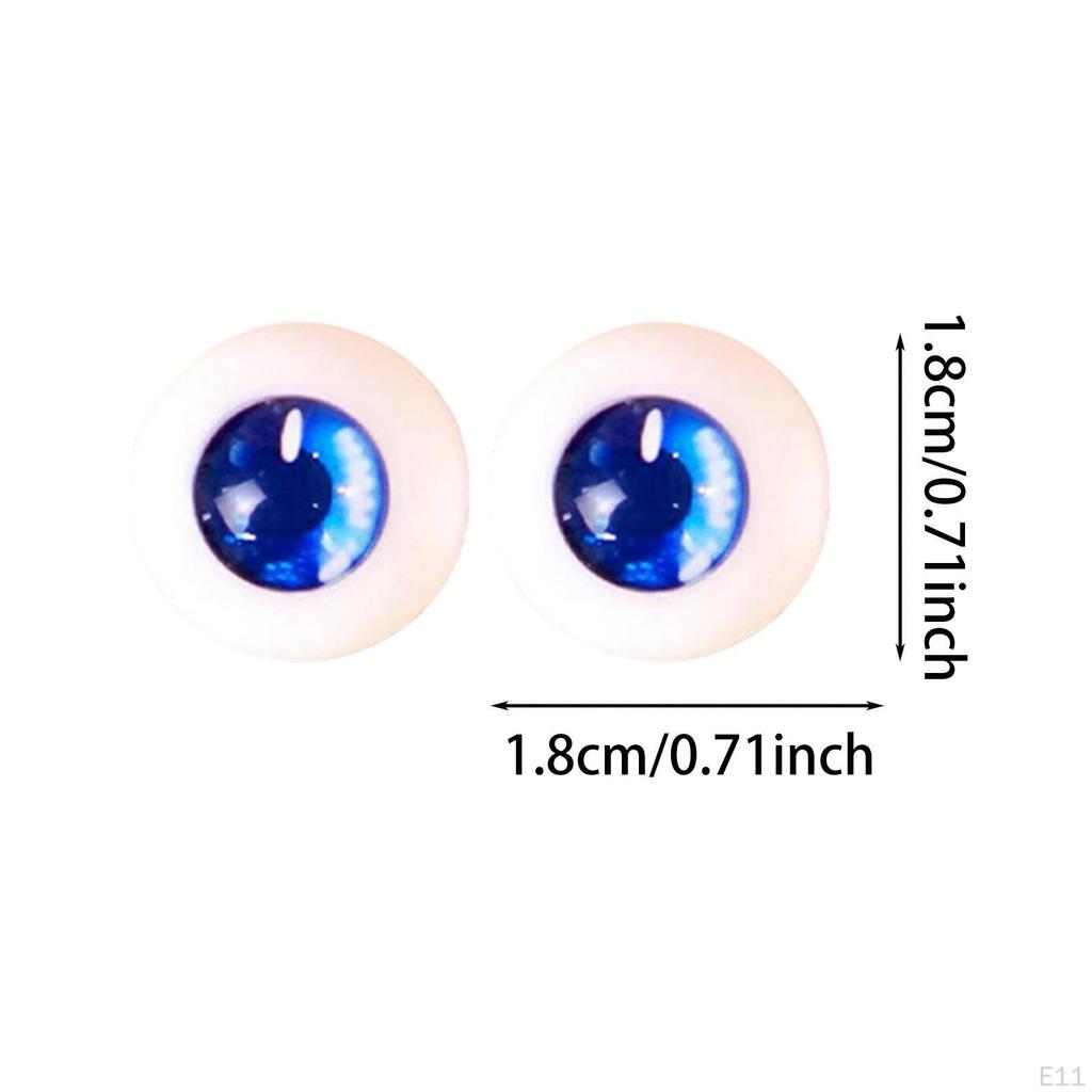 2 Pieces Doll Eyes Acrylic Art Crafts Sturdy Gift Versatile High Performance for 1/3 Dolls
