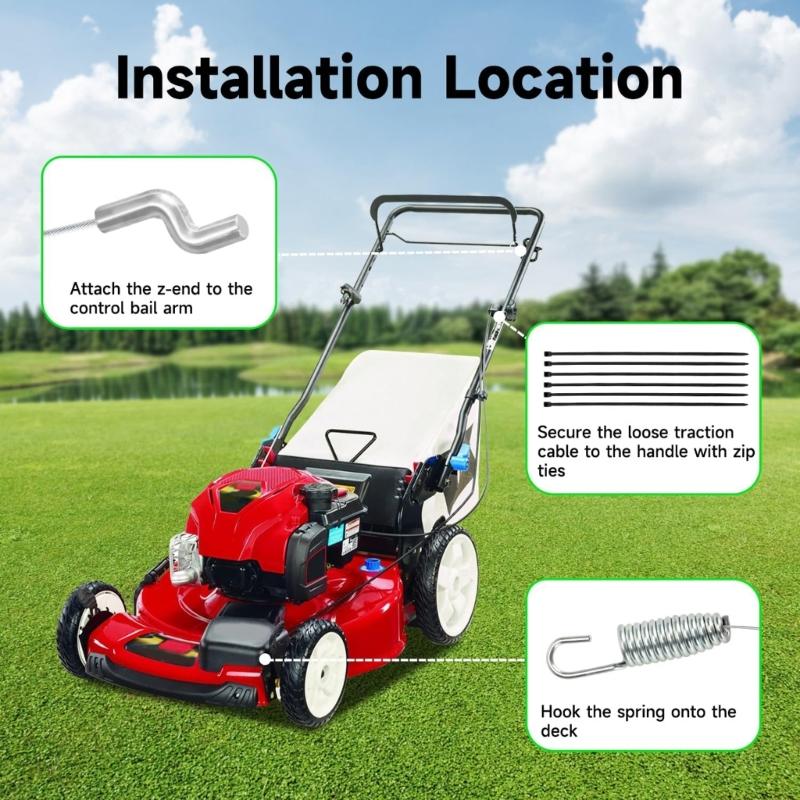 105-1845 Deck Engagement Clutch Cable Replace for 20012 20016 20019 20001 20003 20005 20007 20064 Lawnmower Deck Cable