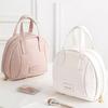 Zipper PU Leather Cosmetic Bag Handbag Small Square Bag Fashion Makeup Pouch Bag  Shopping
