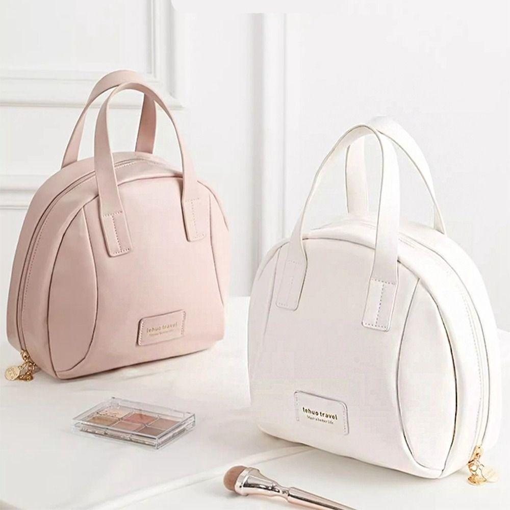 Zipper PU Leather Cosmetic Bag Handbag Small Square Bag Fashion Makeup Pouch Bag Shopping