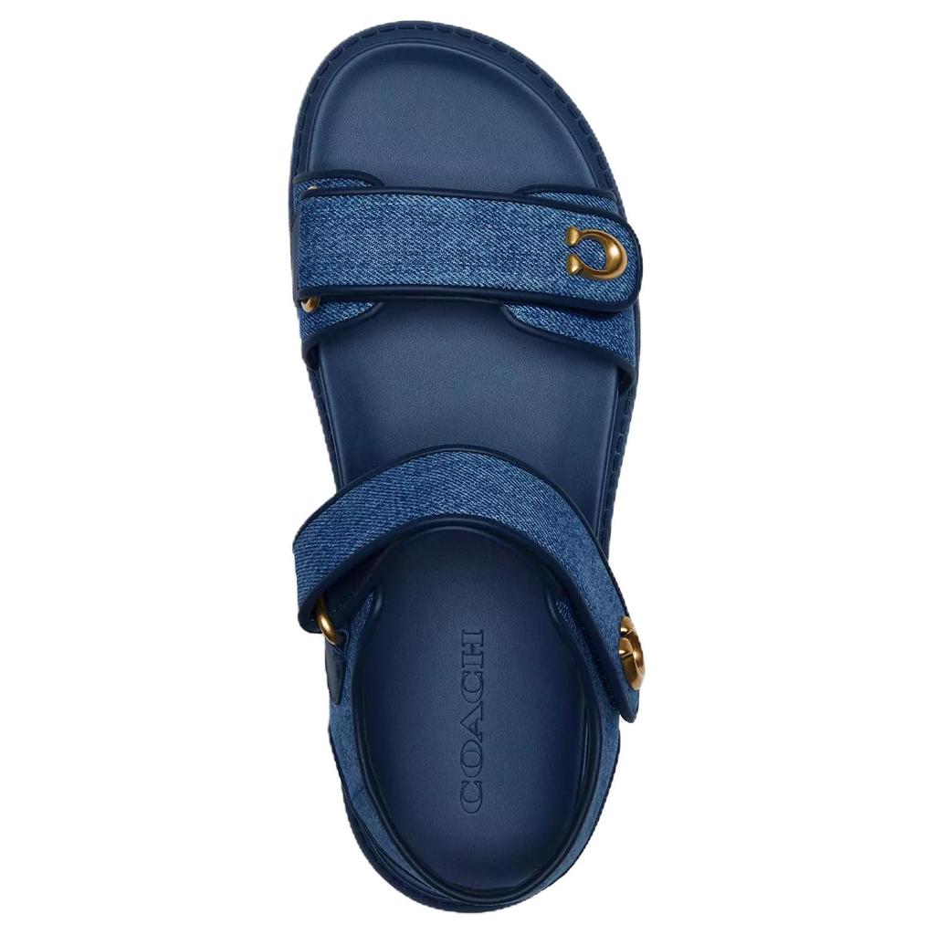 Coach Brynn Round Toe Velcro Strap Sandals Women Sandals Blue CT196-DEB