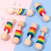 Infant & Toddler Four-Ring Rainbow Rattle: Educational Orff Musical Toy for Early Learning
