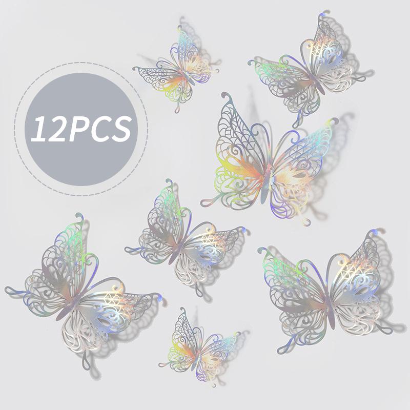 1Set Butterfly Cake Decoration Party Supplies Diy 3D Butterfly Cake Topper Decorative Birthday Wedding Cake Insert Accessories