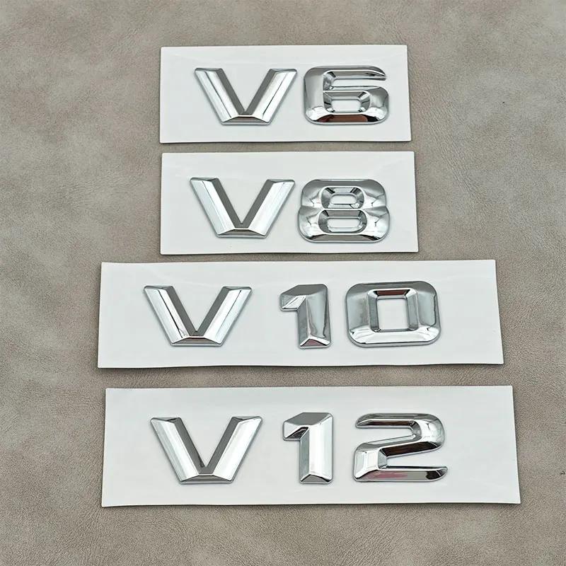 ABS Chrombuchstaben Kotflügel Seitenemblem V6 V8 V10 V12 Logo Für W205 W204 W213 W212 W221 Zubehör