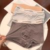Erkek Boksörler Buz Ipek Orta Bel Nefes Alabilir Yumuşak Esnek Anti-septik Mektup Baskı U Dışbükey Slim Fit Hiçbir Kısıtlama Düz Renk Erkek Külot iç çamaşırı