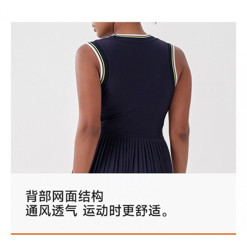 Womens Athletic Tennis Dress With Built-in Shorts Breathable Yoga Skirt Golf Running Fitness