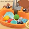 Platic Simulation Kitchen Sink Set Circulating Water Montessori Game Toy  Kids Toy