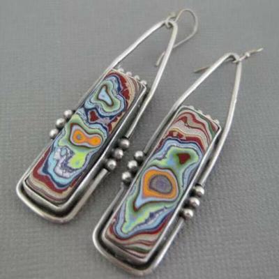 Böhmischer Farbstil-Ohrring für Damen, baumelnder Haken-Ohrring-Schmuck