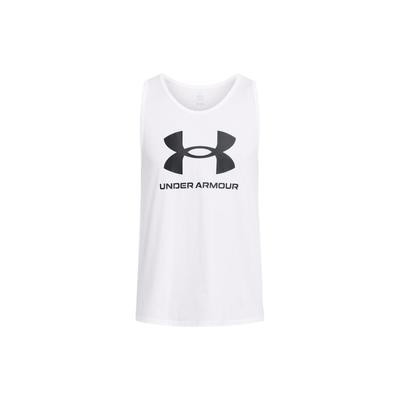 UA Sportstyle Logo Print Sleeveless Hoodie Vest Men Tops White 1382883-100