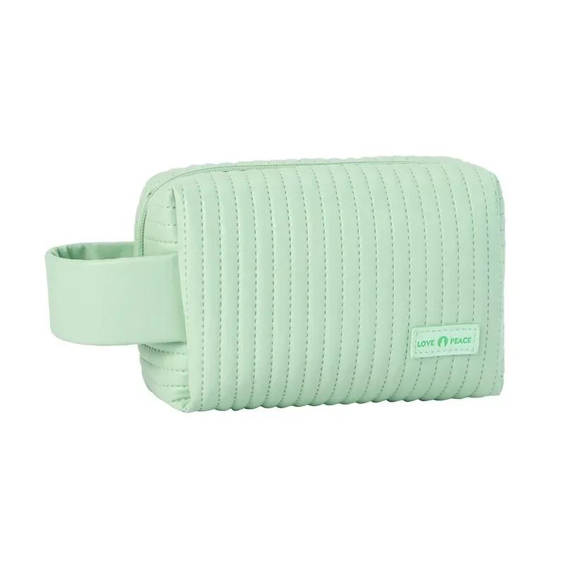 

Cute Small Makeup Bag Portable Cosmetic Bag Travel Make Up Pouch Waterproof Toiletry Bags for Beauty Accessories Gift for Women зелений