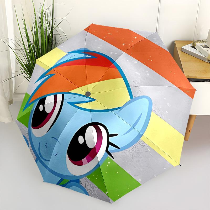

Rainbow Dash, My Little Pony Automatic Opening and Closing, 8 rib Structure Portable Umbrella, Suitable for Men and Women in All Seasons Pe