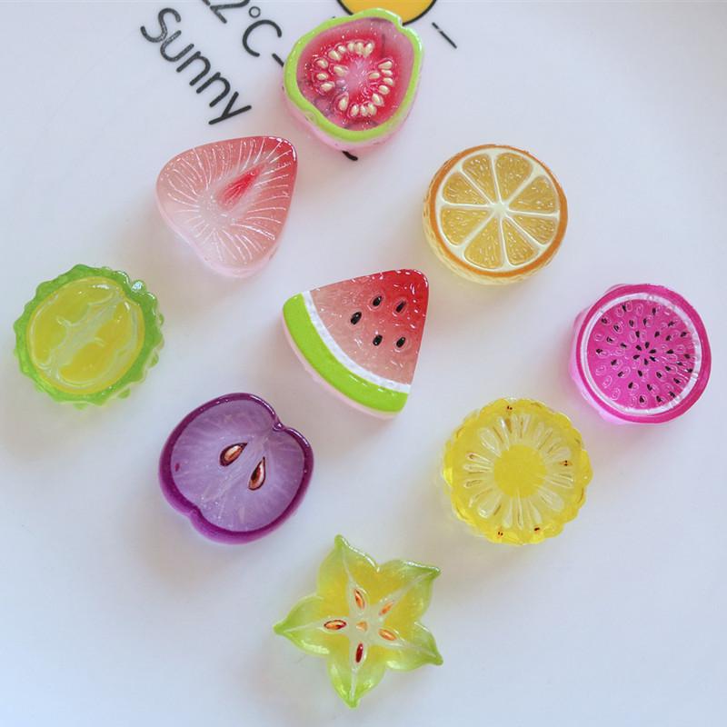 10Pcs Mini Kawaii Cute Watermelon Fruit Flat Back Cabochons Scrapbook Diy Party Hairpin Accessories Home Decoration Craft