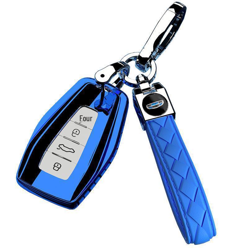 Premium Key Cover for Geely Jiaji L - Fully Wrapped Luxury Car Buckle Shell, Model 22/25.