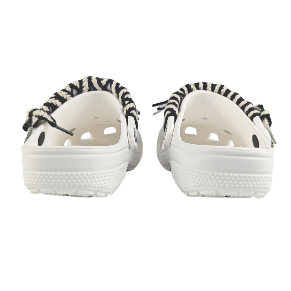Crocs Crush Clog EVA Headphones Rabbit Decorative Buckle Hand Painted Graffiti Casual Fashion Versatile Hole Shoes Unisex White