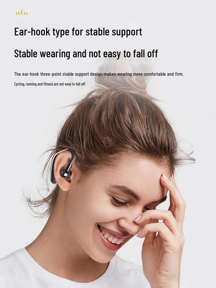 Bluetooth Ear-Hook Headphones with Extended Battery Life for Drivers