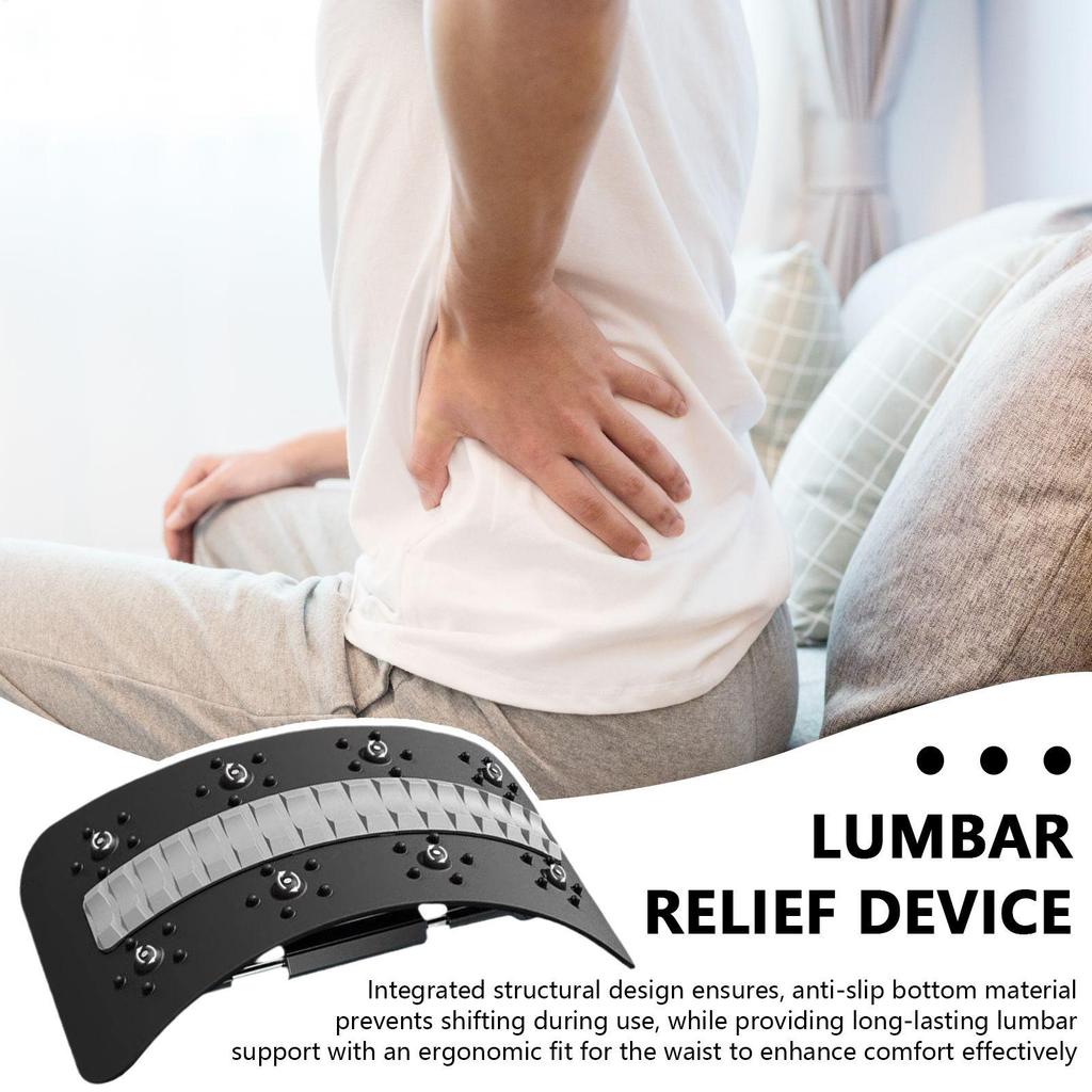 Back Stretcher Waist Support Relieving Board Adjustable Lumbar Stretcher Multi-Level Adjustable Waist Neck Fitness massage