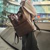 Kısa Mesafe Seyahati Yeni Sırt Çantası PU Deri Çok Yönlü Bilgisayar Çantası Büyük Kapasiteli İş Seyahat Çantası Retro Sırt Çantası