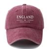 England Flag Baseball Cap For Adults, Polyester Adjustable Snapback, Breathable Casual Outdoor Hat