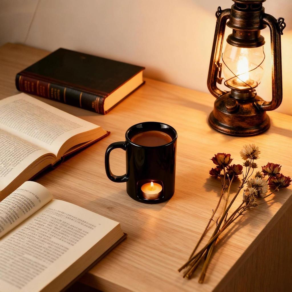 Chocolate Fondue Cup Ceramic Chocolate Butter Warmer Portable Melt Hot Pot Cup For Seafood Dinner Appetizer Sauce Cheese Candy