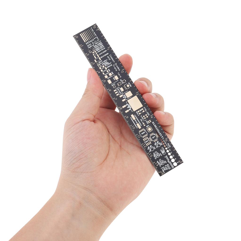 4pcs 150-300mm PCB Ruler Set Straight Edge Heavy Duty Electronic Technician Engineering Drafting Professional