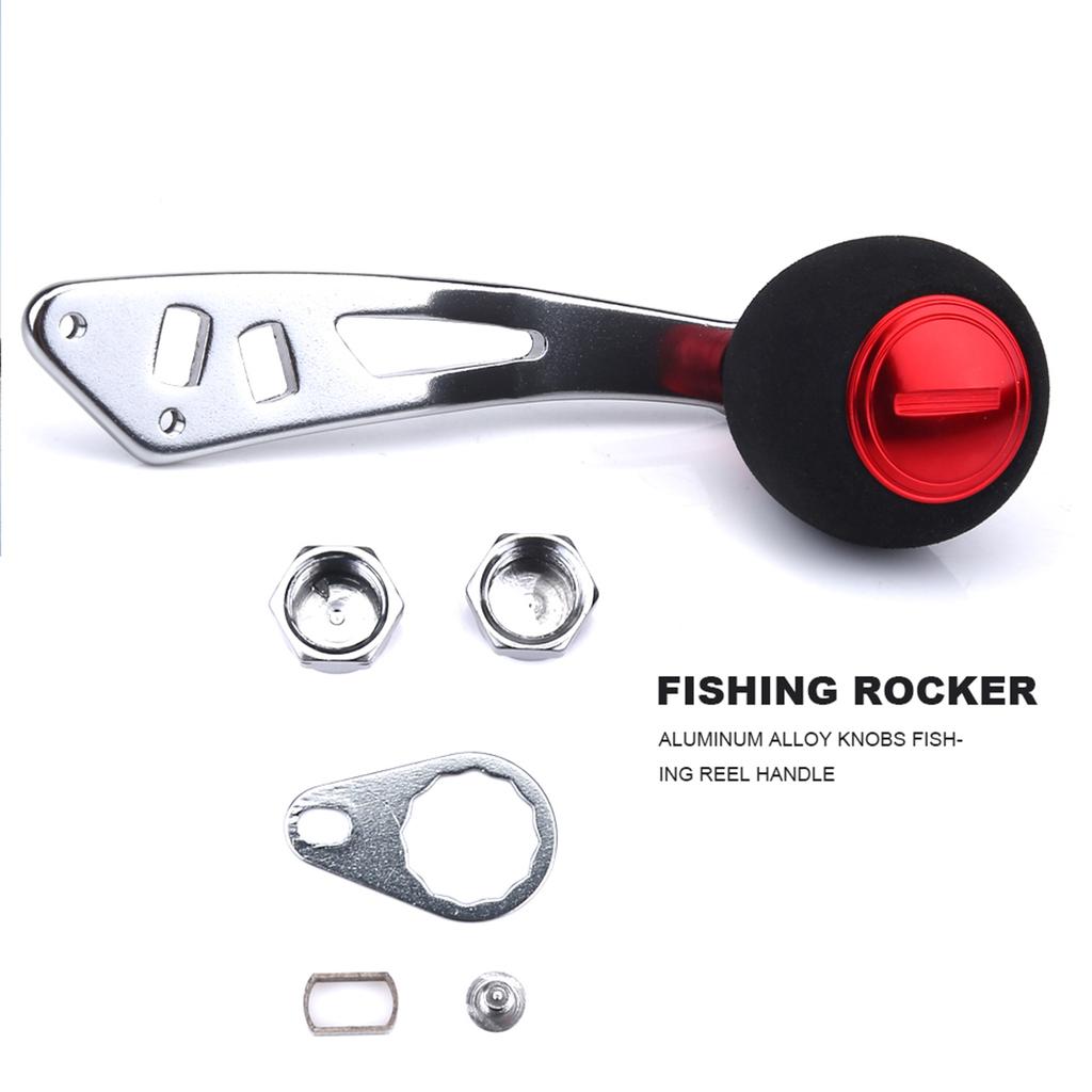 3 Colors Aluminum Knobs Fishing Reel Handle for Baitcasting Tackle Tools (Gold)
