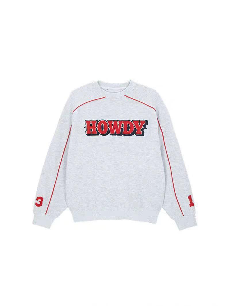 

Модная корейская женская свободная повседневная толстовка-свитер с вышитыми буквами, стиль Дженни Лю Чжиминь One Size льняной/белый